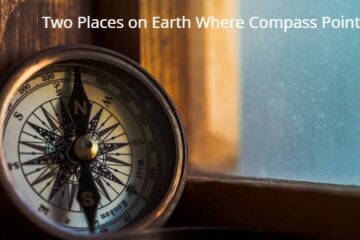 two places on earth where compass points true north