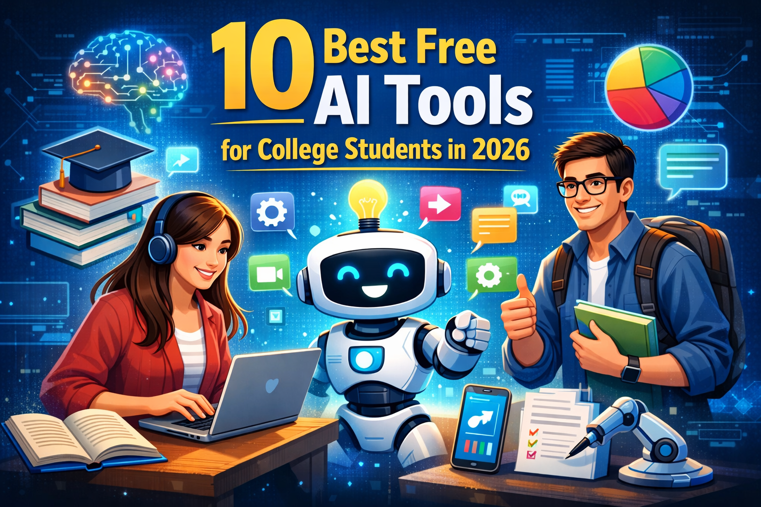 10 Best Free AI Tools for College Students in 2026 - 10 Hubs